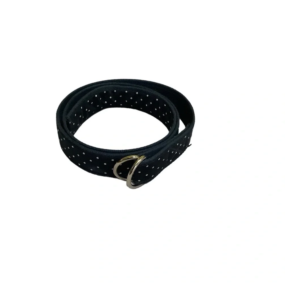 Men’s Navy Blue White Polka Dot Belt Size 40-42 - Picture 5 of 7